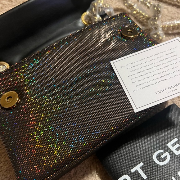 Kurt Geiger London Mini Brixton Crossbody Bag in Shimmering Metallic Sequin NWT - Picture 15 of 16